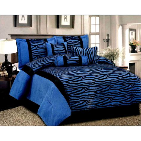 Blue And Black Comforter Set